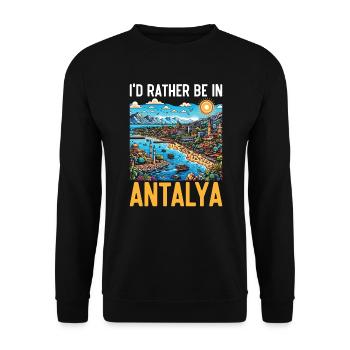 Antalya Turquie Voyage Vacances J’aime la Turquie - Sweat-shirt Unisexe - noir - Devant - Alina (178cm) & Michal (187cm)