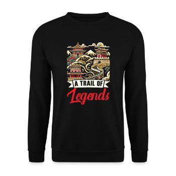 Grande Muraille De Chine Voyage Vacances Chinois - Sweat-shirt Unisexe - noir - Devant - Alina (178cm) & Michal (187cm)