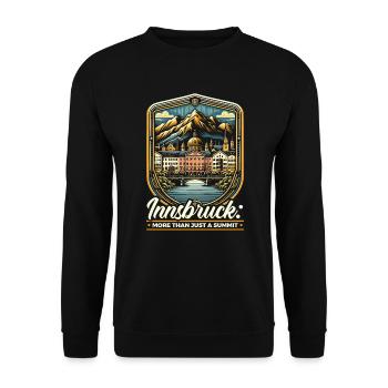 Innsbruck Austria Travel Vacation Austrian - Unisex Sweatshirt - black - Front - Alina (178cm) & Michal (187cm)