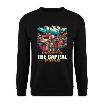 Innsbruck Austria Travel Vacation Austrian - Unisex Sweatshirt - black - Front - Alina (178cm) & Michal (187cm)
