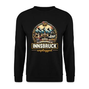 Innsbruck Autriche Voyage Vacances Autrichien - Sweat-shirt Unisexe - noir - Devant - Alina (178cm) & Michal (187cm)