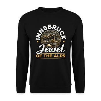 Innsbruck Austria Travel Vacation Austrian - Unisex Sweatshirt - black - Front - Alina (178cm) & Michal (187cm)