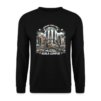 Kuala Lumpur Malaysia Travel Vacation Malaysian - Unisex Sweatshirt - black - Front - Alina (178cm) & Michal (187cm)