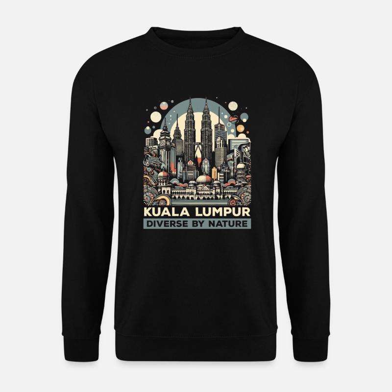 Kuala Lumpur Malaysia Reisen Urlaub Malaysisch - Unisex Pullover - Schwarz