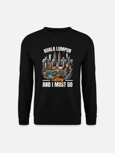 Kuala Lumpur Malaysia Reisen Urlaub Malaysisch - Unisex Pullover - Schwarz