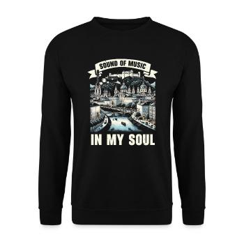 Salzburg Austria Travel Vacation Country Austrian - Unisex Sweatshirt - black - Front - Alina (178cm) & Michal (187cm)