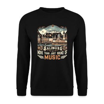 Salzburg Austria Travel Vacation Country Austrian - Unisex Sweatshirt - black - Front - Alina (178cm) & Michal (187cm)