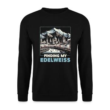 Salzburg Austria Travel Vacation Country Austrian - Unisex Sweatshirt - black - Front - Alina (178cm) & Michal (187cm)