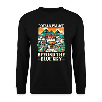 Palais du Potala Chine Voyage Vacances Chinois - Sweat-shirt Unisexe - noir - Devant - Alina (178cm) & Michal (187cm)