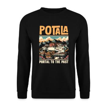 Potala Palace China Reisen Urlaub Chinesisch - Unisex Pullover - Schwarz - Vorne - Alina (178cm) & Michal (187cm)