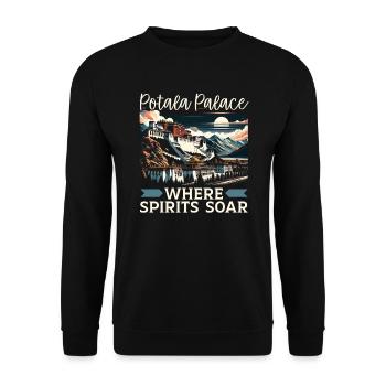 Potala Palace China Travel Vacation Chinese - Unisex Sweatshirt - black - Front - Alina (178cm) & Michal (187cm)