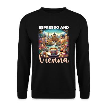 Vienna Austria Travel Vacation Country Austrian - Unisex Sweatshirt - black - Front - Alina (178cm) & Michal (187cm)
