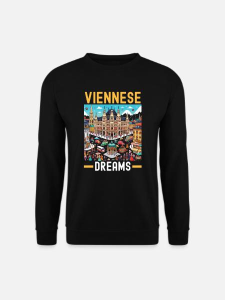 Wien Österreich Reisen Urlaub Land Österreich - Unisex Pullover - Schwarz