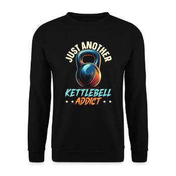 Kettlebell Workout Fitness Journey Bodybuilder - Unisex Sweatshirt - black - Front - Alina (178cm) & Michal (187cm)