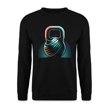 Kettlebell Workout Fitness Journey Bodybuilder - Unisex Sweatshirt - black - Front - Alina (178cm) & Michal (187cm)