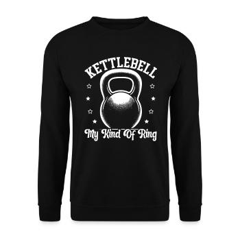 Kettlebell Workout Fitness Journey Bodybuilder - Unisex Sweatshirt - black - Front - Alina (178cm) & Michal (187cm)