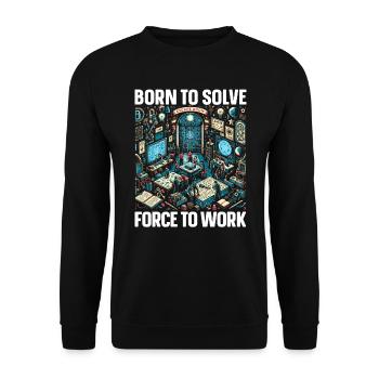 Escape Room Roomescape Puzzle Room Exit Game - Unisex Sweatshirt - black - Front - Alina (178cm) & Michal (187cm)