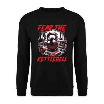 Kettlebell Workout Fitness Journey Bodybuilder - Unisex Sweatshirt - black - Front - Alina (178cm) & Michal (187cm)