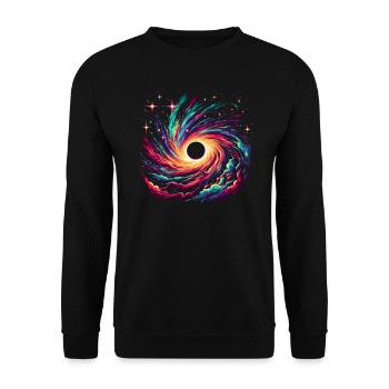 Black Hole Space Universe Astronomy Astronomer - Unisex Sweatshirt - black - Front - Alina (178cm) & Michal (187cm)