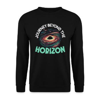 Black Hole Space Universe Astronomy Astronomer - Unisex Sweatshirt - black - Front - Alina (178cm) & Michal (187cm)