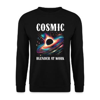 Black Hole Space Universe Astronomy Astronomer - Unisex Sweatshirt - black - Front - Alina (178cm) & Michal (187cm)