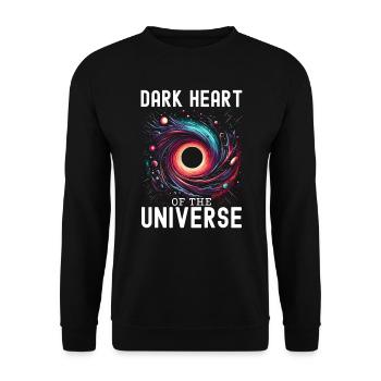 Black Hole Space Universe Astronomy Astronomer - Unisex Sweatshirt - black - Front - Alina (178cm) & Michal (187cm)