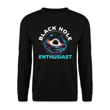 Black Hole Space Universe Astronomy Astronomer - Unisex Sweatshirt - black - Front - Alina (178cm) & Michal (187cm)