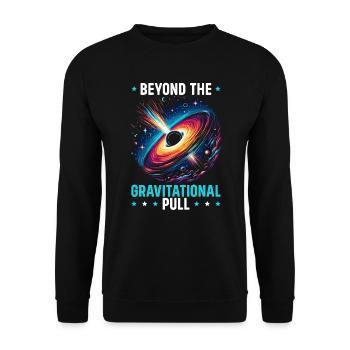 Astronome astronome astronome de l’univers spatial de l’univers de trou noir - Sweat-shirt Unisexe - noir - Devant - Alina (178cm) & Michal (187cm)