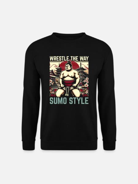 Sumo-Ringer Japanisches Ringen Sumo-Ringen - Unisex Pullover - Schwarz