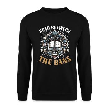 Read Banned Books Bookworm Book Lover Literature - Unisex Sweatshirt - black - Front - Alina (178cm) & Michal (187cm)