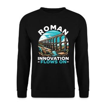 Aqueducs romains Ingénierie romaine Rome antique - Sweat-shirt Unisexe - noir - Devant - Alina (178cm) & Michal (187cm)
