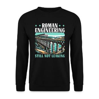 Roman Aqueducts Roman Engineering Ancient Rome - Unisex Sweatshirt - black - Front - Alina (178cm) & Michal (187cm)