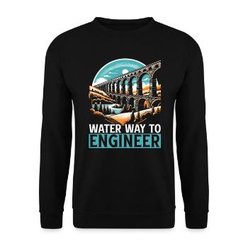 Aqueducs romains Ingénierie romaine Rome antique - Sweat-shirt Unisexe - noir - Devant - Alina (178cm) & Michal (187cm)