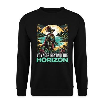 Spanish Conquistador Colonizer Explorer Spain - Unisex Sweatshirt - black - Front - Alina (178cm) & Michal (187cm)