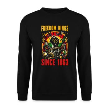 Emancipation Proclamation African Juneteenth - Unisex Sweatshirt - black - Front - Alina (178cm) & Michal (187cm)