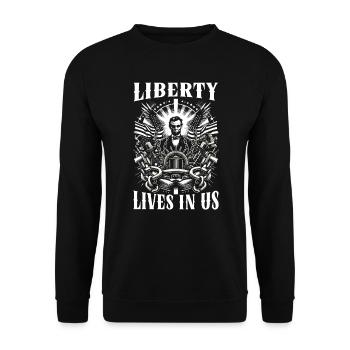 Emancipation Proclamation African Juneteenth - Unisex Sweatshirt - black - Front - Alina (178cm) & Michal (187cm)