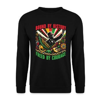 Emancipation Proclamation African Juneteenth - Unisex Sweatshirt - black - Front - Alina (178cm) & Michal (187cm)