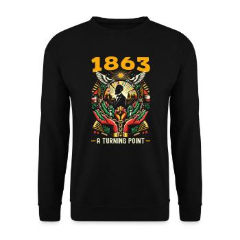 Emancipation Proclamation African Juneteenth - Unisex Sweatshirt - black - Front - Alina (178cm) & Michal (187cm)