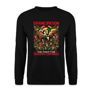Emancipation Proclamation African Juneteenth - Unisex Sweatshirt - black - Front - Alina (178cm) & Michal (187cm)