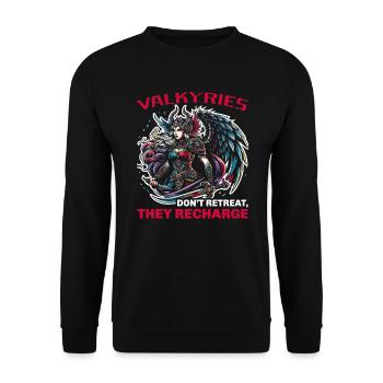 Valkyrie Warrior Odin Valkyrja Mythologie nordique - Sweat-shirt Unisexe - noir - Devant - Alina (178cm) & Michal (187cm)