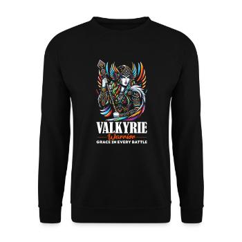 Valkyrie Warrior Odin Valkyrja Mythologie nordique - Sweat-shirt Unisexe - noir - Devant - Alina (178cm) & Michal (187cm)