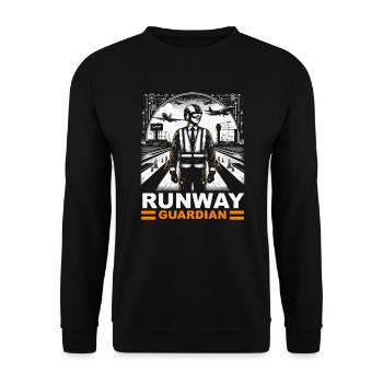 Airport Safety Officer Aviation Airport Jobs - Unisex Sweatshirt - black - Front - Alina (178cm) & Michal (187cm)