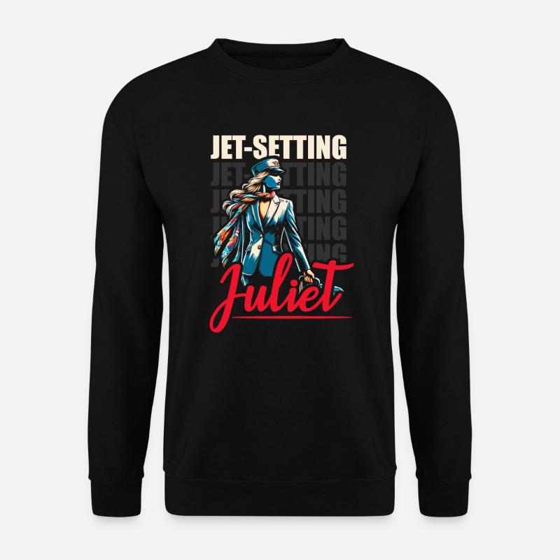 Flugbegleiterin, Flugbegleiterin, Stewardess - Unisex Pullover - Schwarz