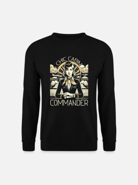 Flugbegleiterin, Flugbegleiterin, Stewardess - Unisex Pullover - Schwarz