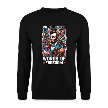 Emancipation Proclamation Black Pride Juneteenth - Unisex Sweatshirt - black - Front - Alina (178cm) & Michal (187cm)