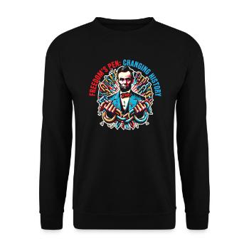 Emancipation Proclamation Black Pride Juneteenth - Unisex Sweatshirt - black - Front - Alina (178cm) & Michal (187cm)