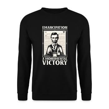 Emancipation Proclamation Black Pride Juneteenth - Unisex Sweatshirt - black - Front - Alina (178cm) & Michal (187cm)