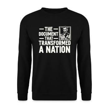 Emancipation Proclamation Black Pride Juneteenth - Unisex Sweatshirt - black - Front - Alina (178cm) & Michal (187cm)