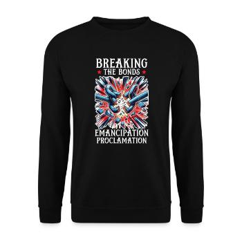 Emancipation Proclamation Black Pride Juneteenth - Unisex Sweatshirt - black - Front - Alina (178cm) & Michal (187cm)