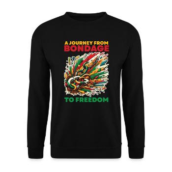 Emancipation Proclamation Black Pride Juneteenth - Unisex Sweatshirt - black - Front - Alina (178cm) & Michal (187cm)